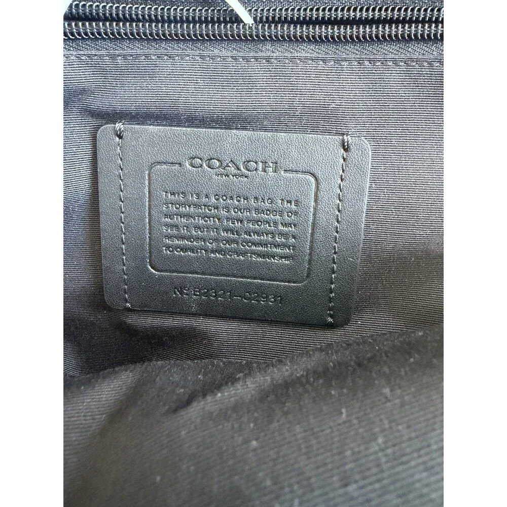 Coach Graham Pack C2931 Black Leather Sling Crossbody Backpack Men’s Unisex